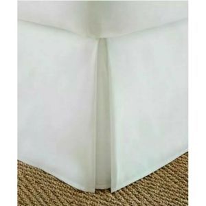 Premium Pleated Dust Ruffle Bed Skirt, King, White